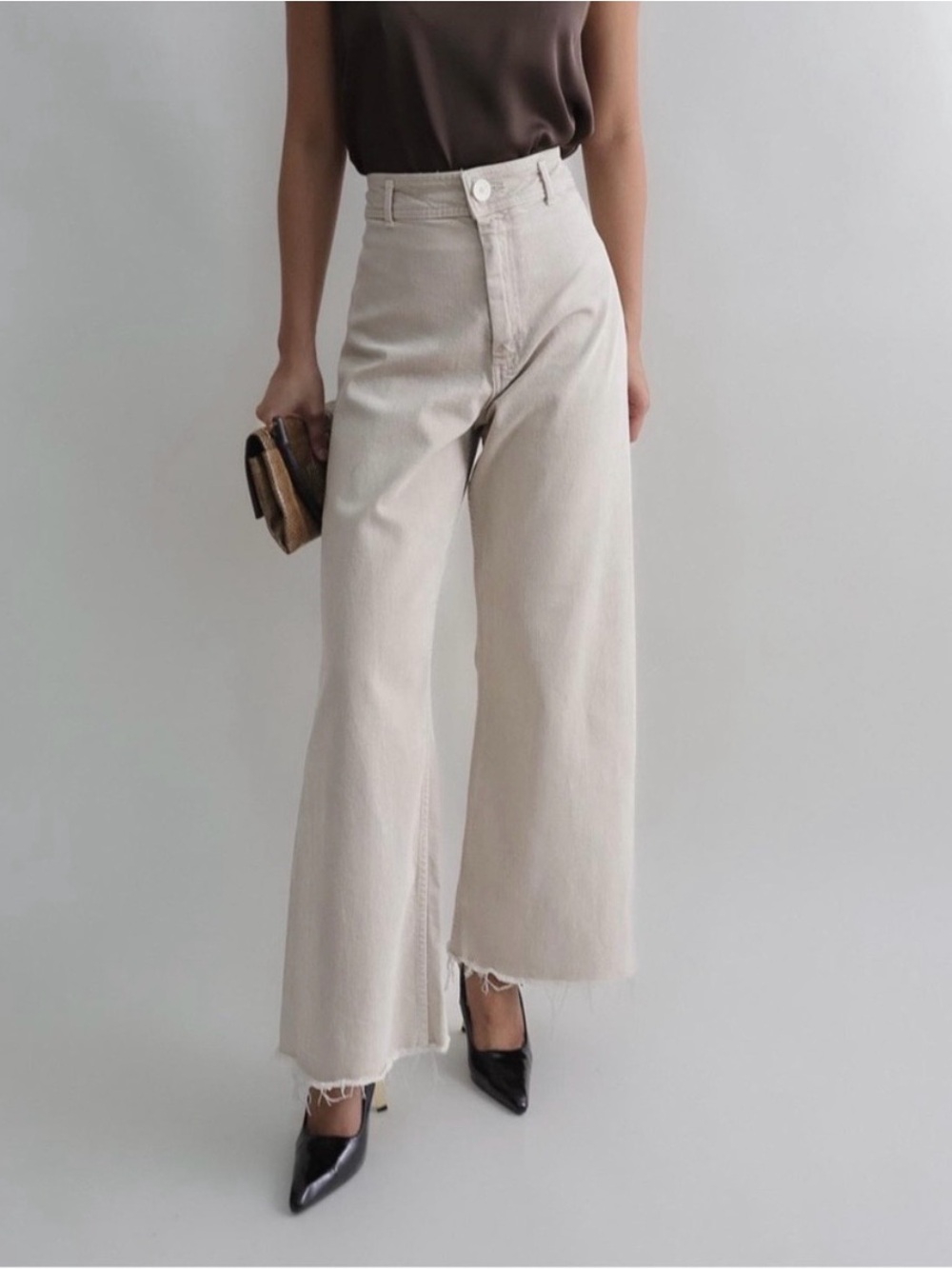 Zara Tan Marine Wide Leg Pants